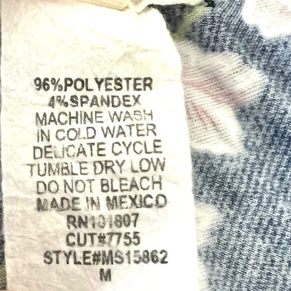 Emi & Joe Women's Medium Long Skirt Blue & Pink Floral Flare A-Line Dressy - Picture 11 of 11